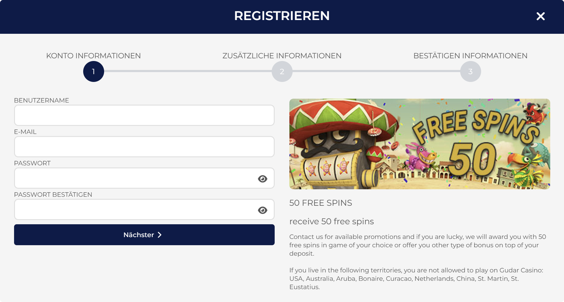 gudar casino registrierung